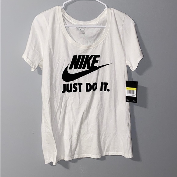 nike just do it white t shirt